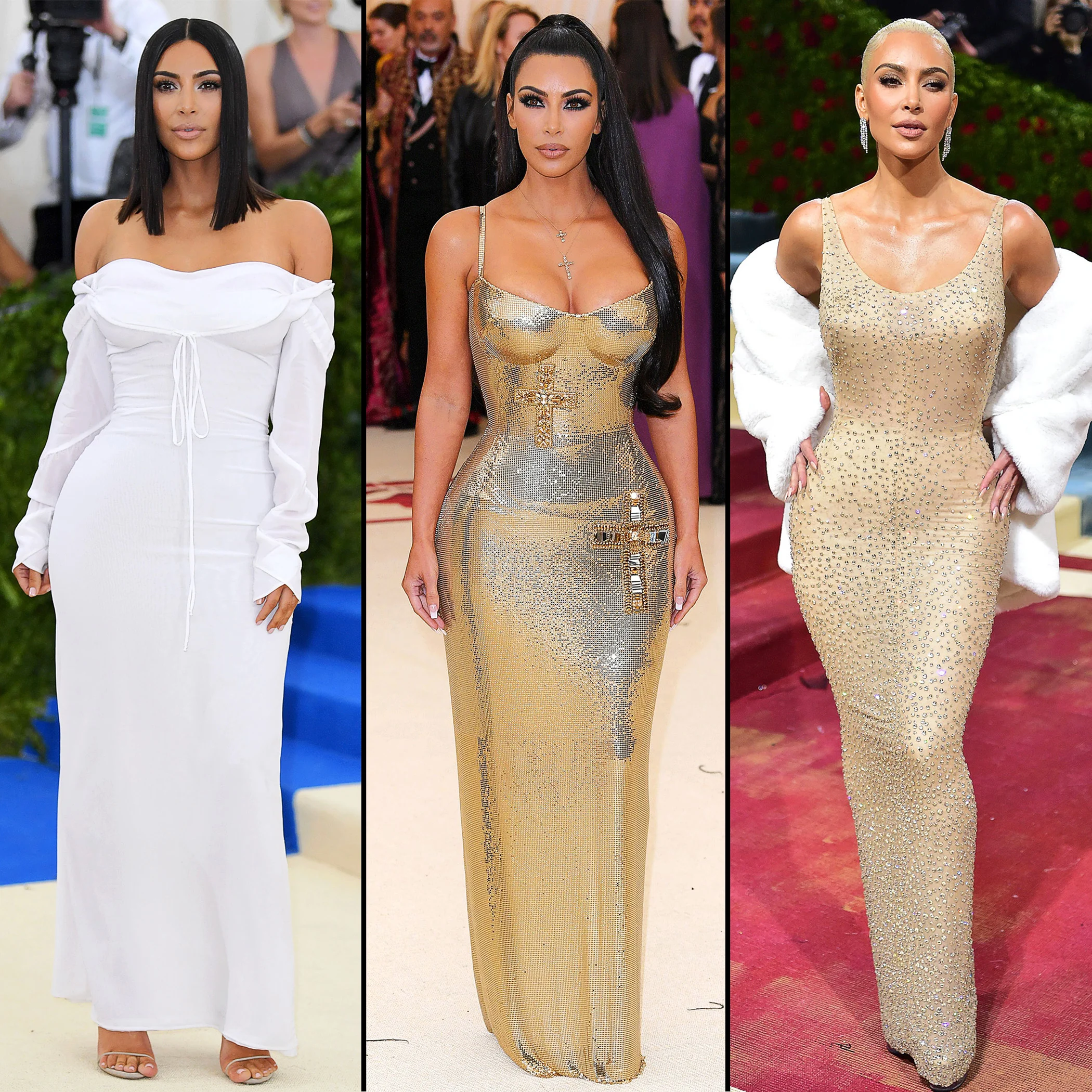 Kim Kardashian met gala looks evolution